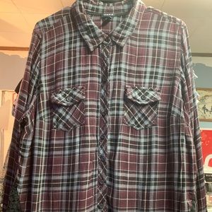 Torrid Flannel with Lace Inserts